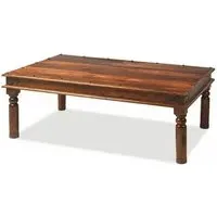 Indian Sheesham Thacket Extra Large Coffee Table - Honey Brown