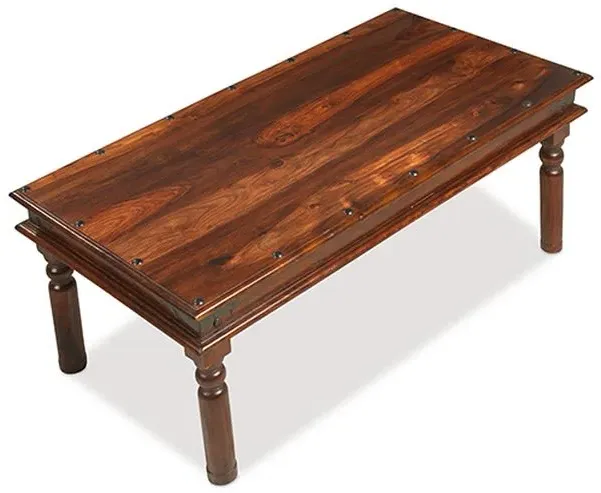 Indian Sheesham Thacket Large Coffee Table - Honey Brown