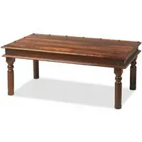 Indian Sheesham Thacket Large Coffee Table - Honey Brown
