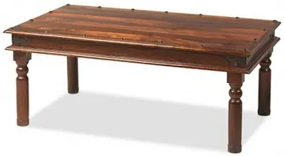 Indian Sheesham Thacket Large Coffee Table - Honey Brown