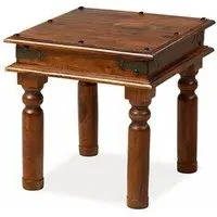Indian Sheesham Thacket Side Table - Honey Brown