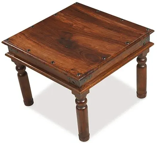 Indian Sheesham Thacket Small Coffee Table - Honey Brown
