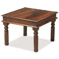 Indian Sheesham Thacket Small Coffee Table - Honey Brown