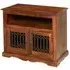 Jali Indian Sheesham 85cm TV Cabinet - Honey Brown