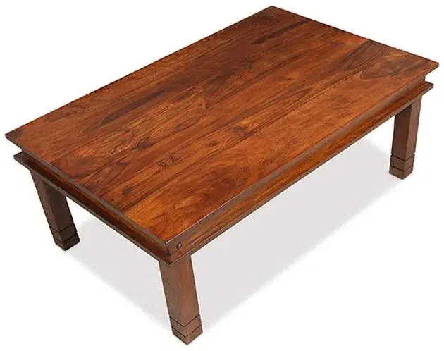 Jali Indian Sheesham Extra Large Coffee Table - Honey Brown