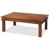 Jali Indian Sheesham Extra Large Coffee Table - Honey Brown