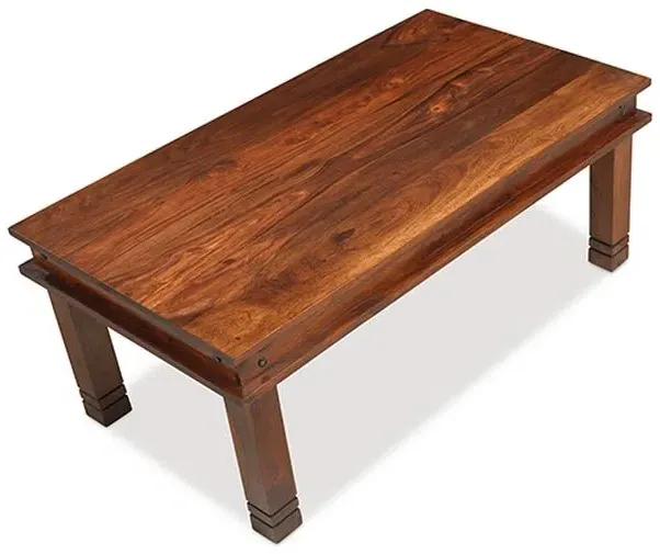 Jali Indian Sheesham Large Coffee Table - Honey Brown