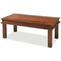 Jali Indian Sheesham Large Coffee Table - Honey Brown