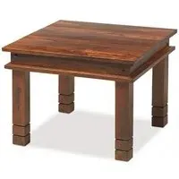 Jali Indian Sheesham Small Coffee Table - Honey Brown