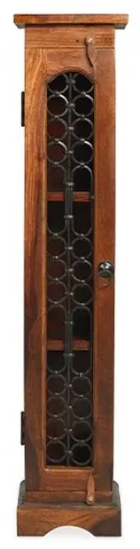 Jali Single Door CD Unit - Honey Brown, Sheesham