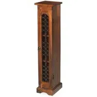 Jali Single Door CD Unit - Honey Brown, Sheesham