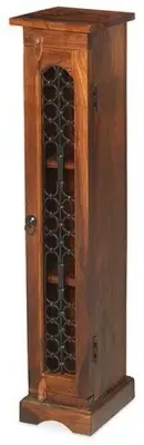 Jali Single Door CD Unit - Honey Brown, Sheesham image