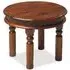 Jali Small Round Coffee Table - Honey Brown, Sheesham
