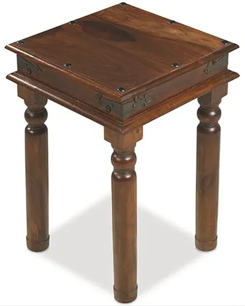 Jali Thacket Lamp Table - Honey Brown, Sheesham