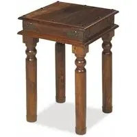 Jali Thacket Lamp Table - Honey Brown, Sheesham