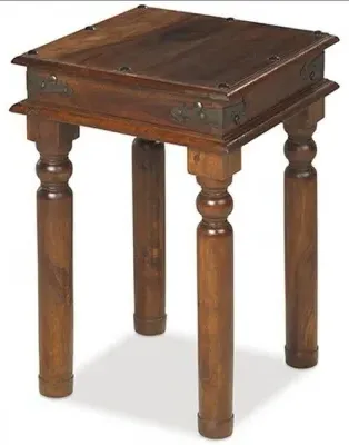 Jali Thacket Lamp Table - Honey Brown, Sheesham image