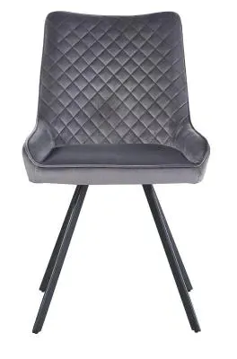 Jessie Dining Chair Set of 2 - Grey, Fabric image