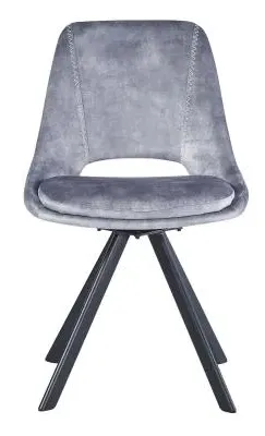 Kieler Swivel Dining Chair Set of 2 - Grey, Fabric image