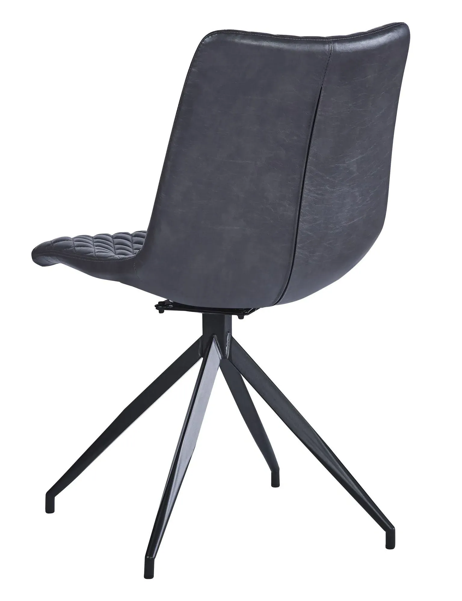 Livia Dining Chair Set of 2 - Black, Leather