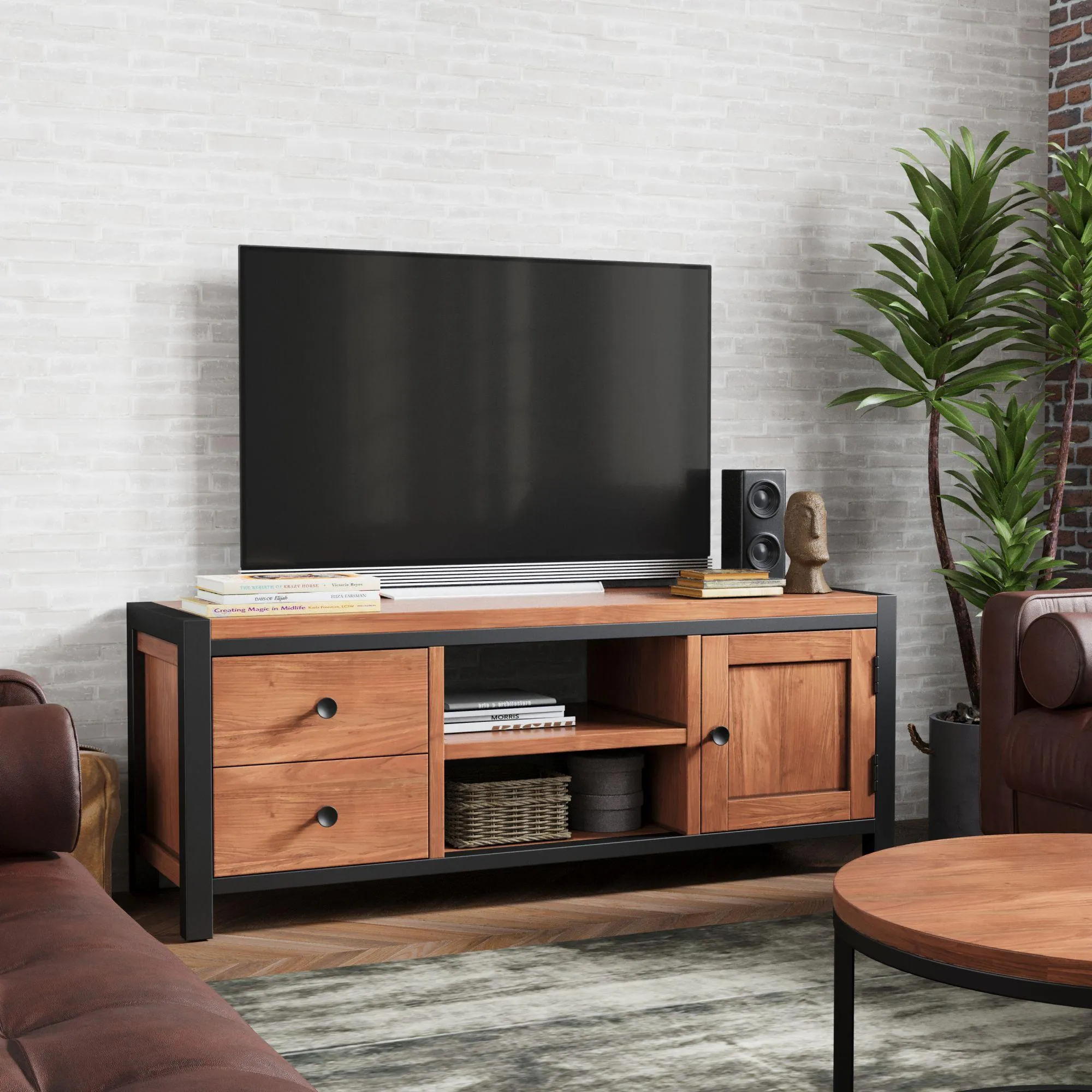 Rayne 125cm TV Unit - Acacia