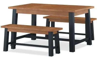 Rayne 6 Seater Dining Set with 2 Bench - Acacia image