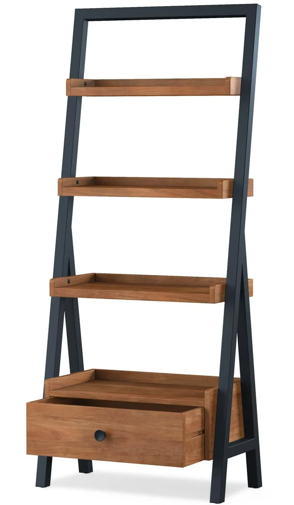 Rayne Acacia Ladder Bookcase - Matt Lacquered