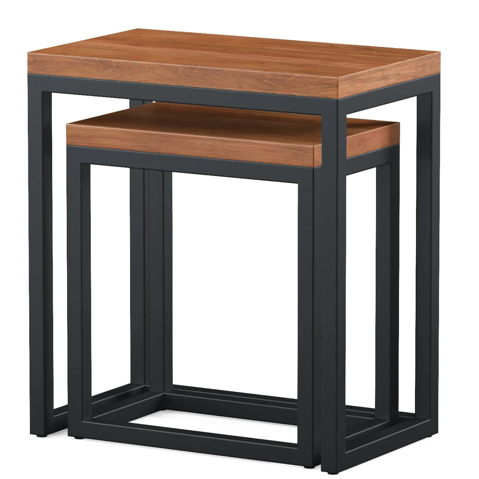 Rayne Acacia Nest of 2 Tables - Matt Lacquered