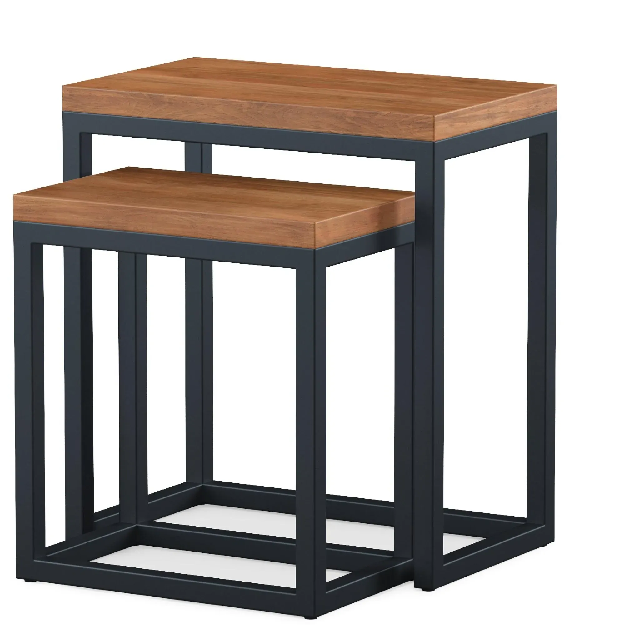 Rayne Acacia Nest of 2 Tables - Matt Lacquered