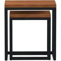 Rayne Acacia Nest of 2 Tables - Matt Lacquered