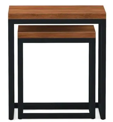 Rayne Acacia Nest of 2 Tables - Matt Lacquered