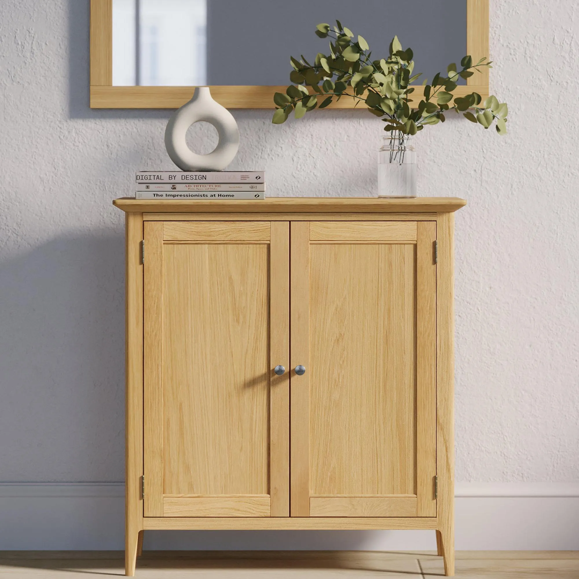 Selene 2 Door Hall Cabinet - Oak