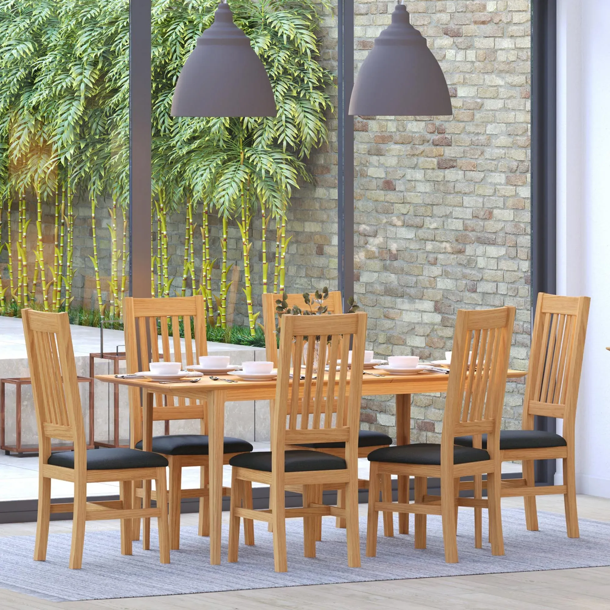 Selene 4-6 Seater Extending Dining Table - Oak