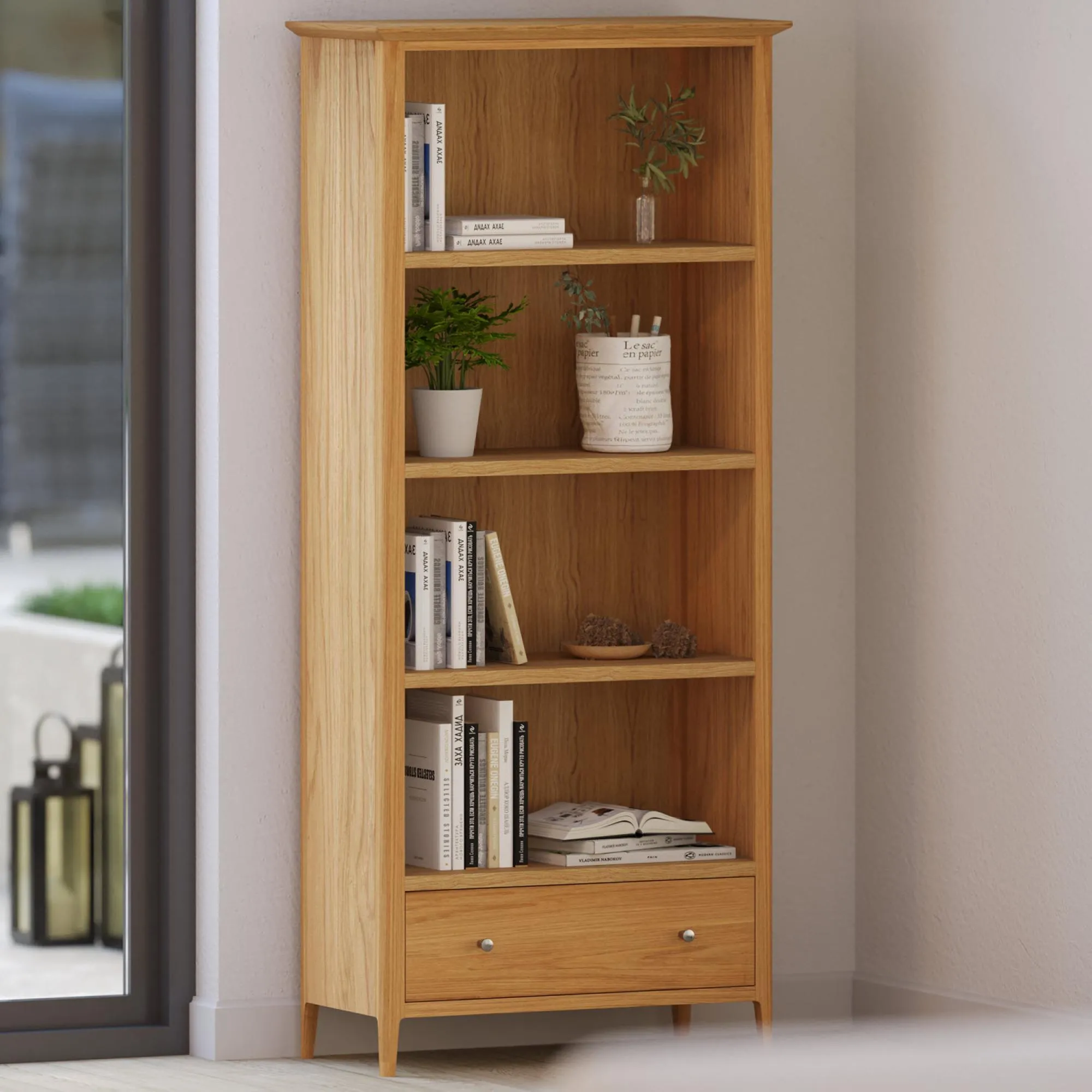 Selene Large Bookcase - Oak