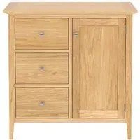 Selene Oak 1 Door 3 Drawer Hall Cabinet