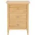 Selene Oak 3 Drawer Narrow Bedside Cabinet