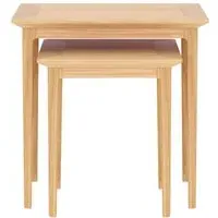Selene Oak Nest of 2 Tables