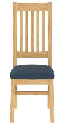 Selene Oak Slatted Back Dining Chair Set of 2