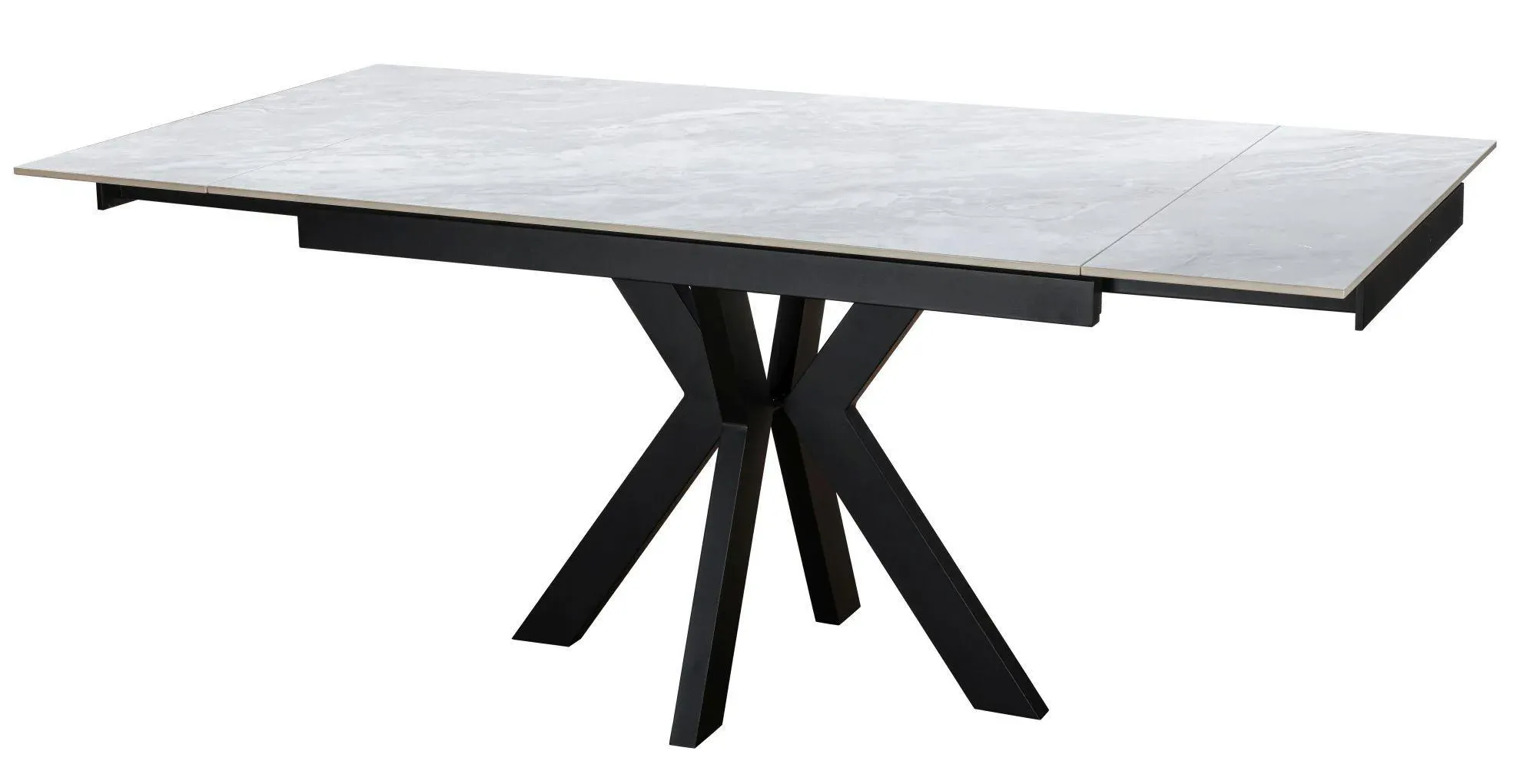 Vida 4-6 Seater Extending Dining Table - Grey, Ceramic