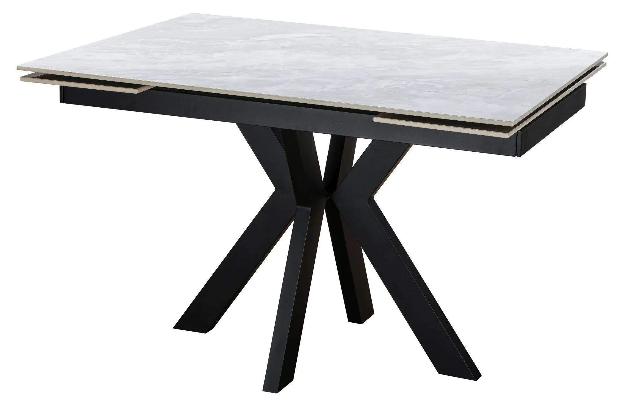 Vida 4-6 Seater Extending Dining Table - Grey, Ceramic