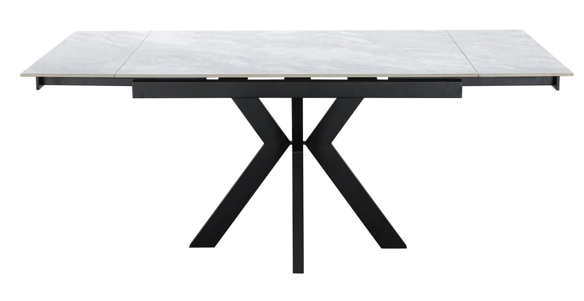 Vida 4-6 Seater Extending Dining Table - Grey, Ceramic