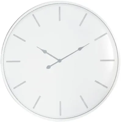 Adelaide Large Wall Clock - White, Metal