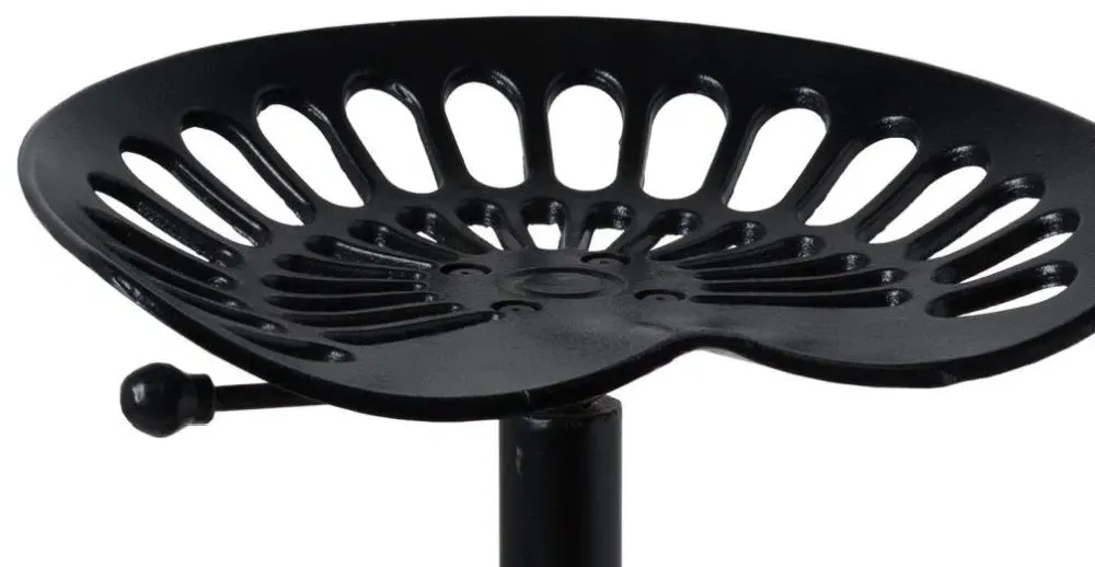 Adjustable Tractor Seat Bar Stool Set of 2 - Black