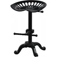 Adjustable Tractor Seat Bar Stool Set of 2 - Black