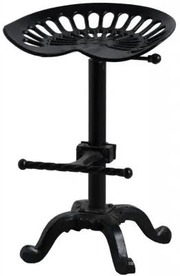 Adjustable Tractor Seat Bar Stool Set of 2 - Black image