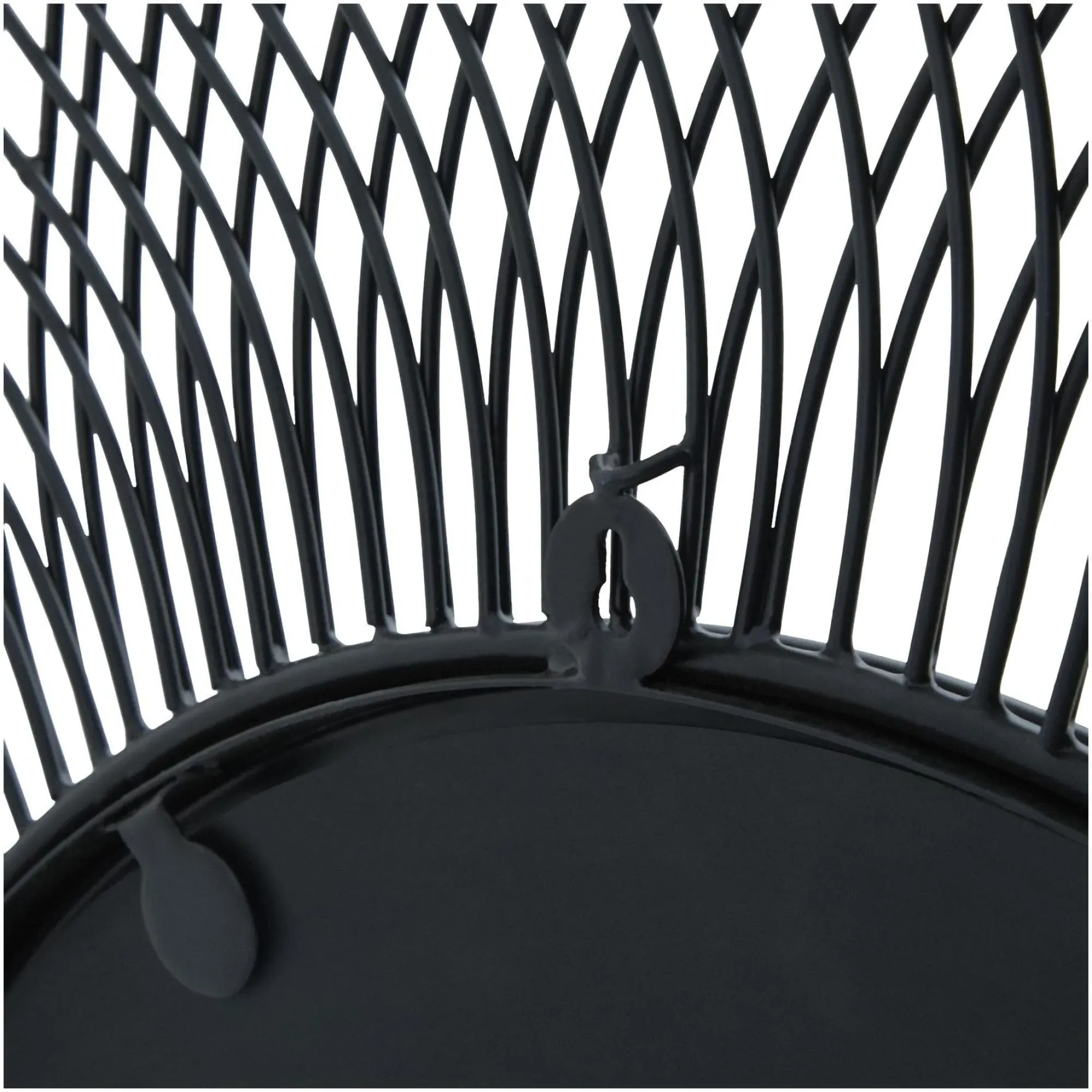 Barker Large Wire Mirror - Black, Metal