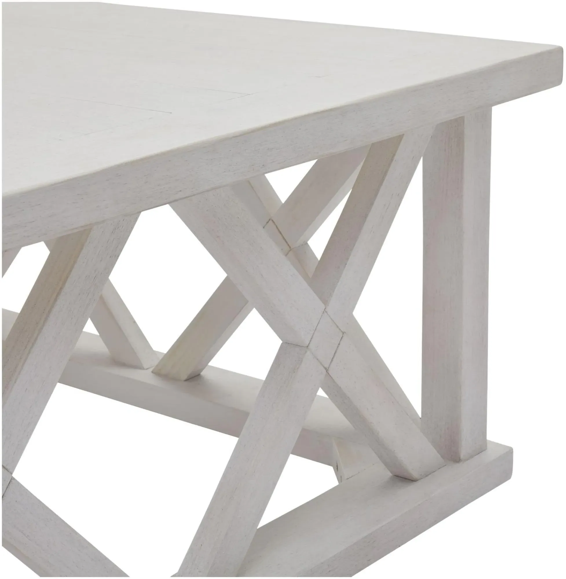 Birmingham Plank Square Coffee Table - White