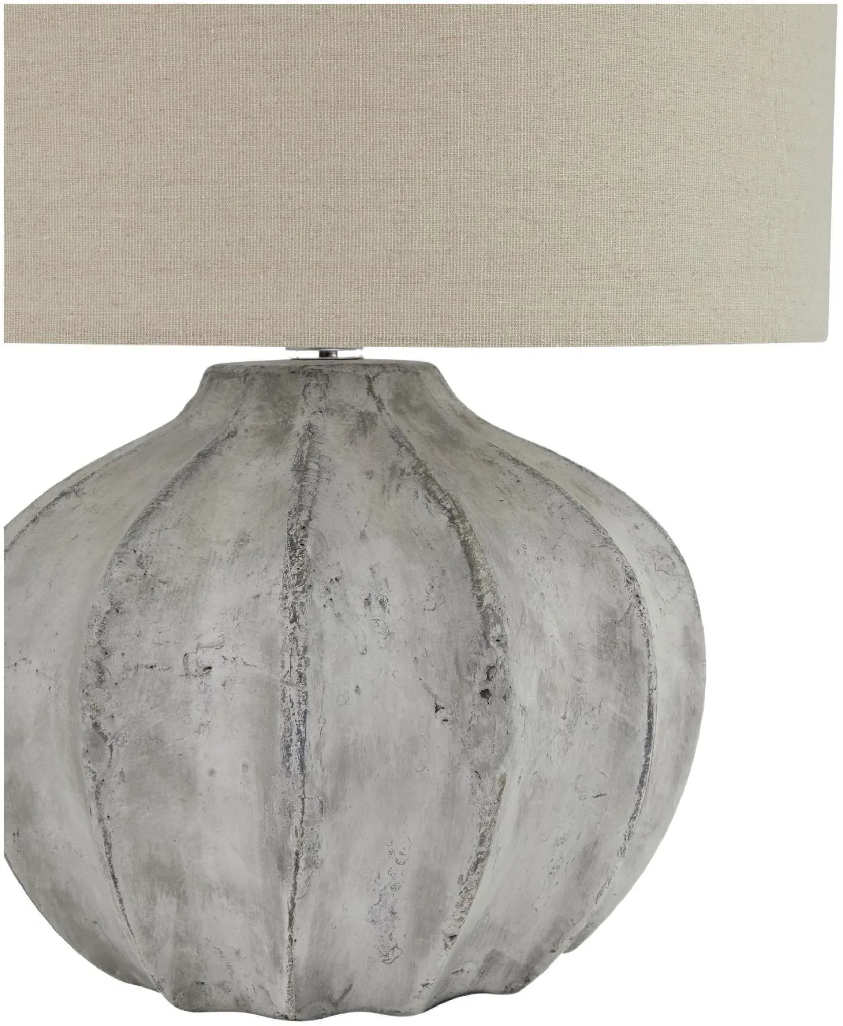 Brixton Flute Lamp - Stone, Ceramic