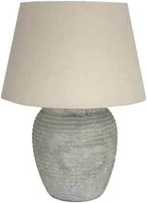 Capri Table Lamp - White and Grey, Ceramic Stone image