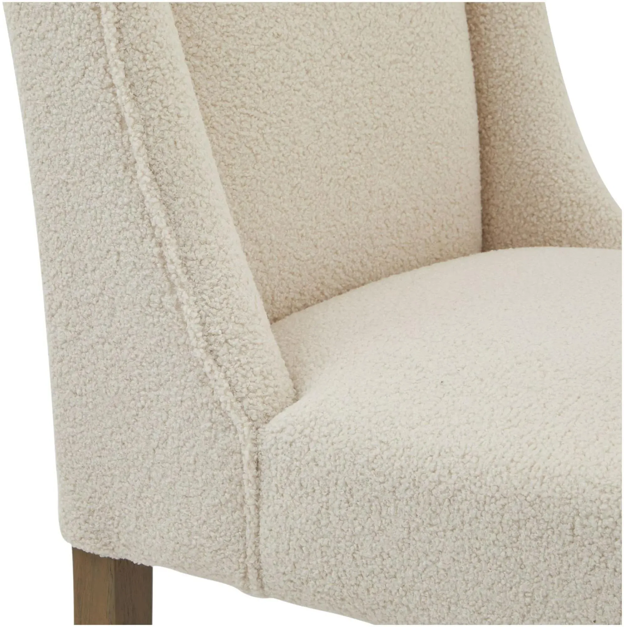 Ceduna Dining Chair Set of 2 - Cream, Boucle