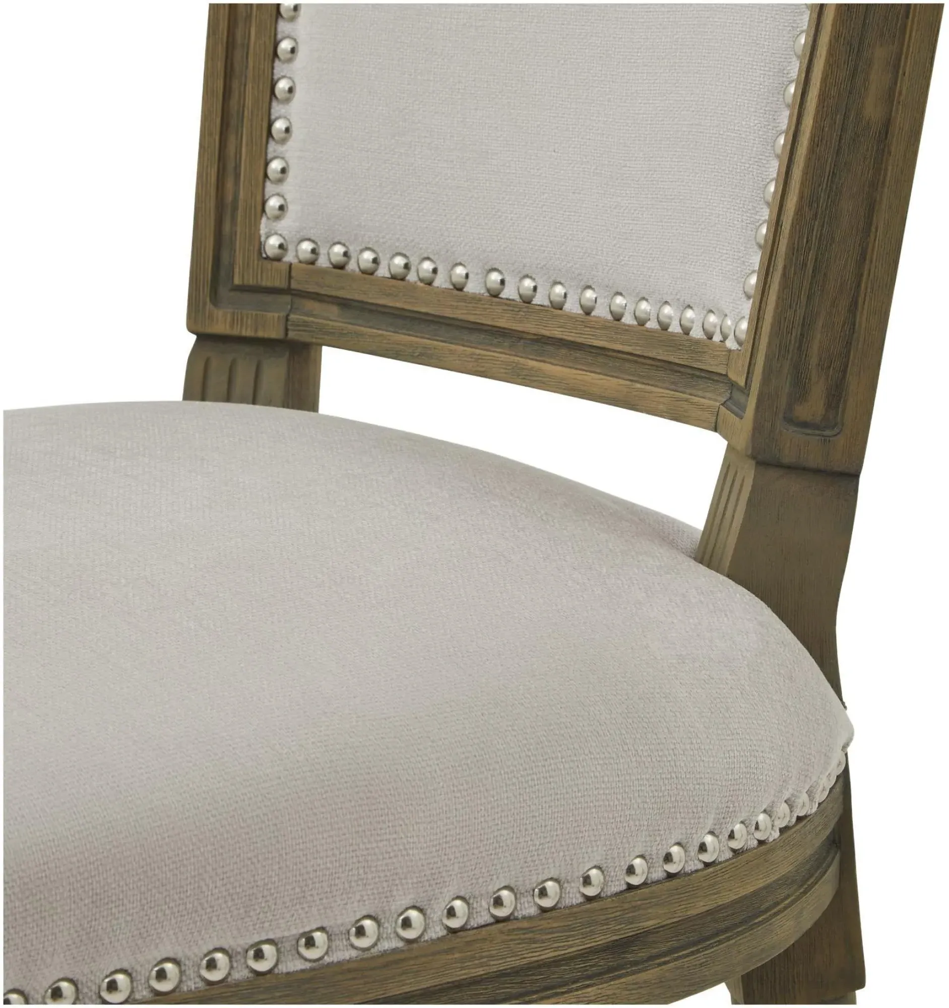 Clare Dining Chair Set of 2 - Grey, Fabric